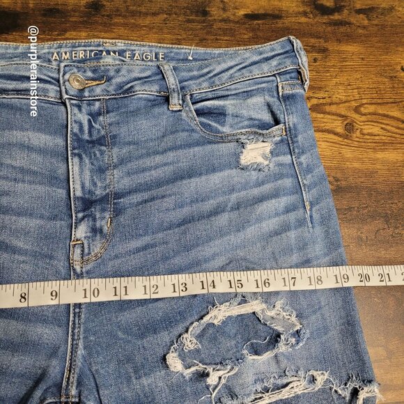 American Eagle Jeans 16 R Jegging Super Hi Rise Next Level Stretch Medium Light - Picture 9 of 13